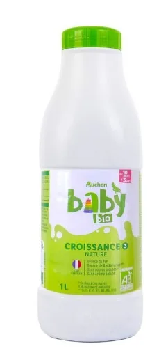Auchan baby bio croissance 6x1l