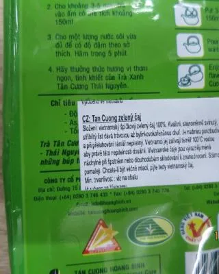 TÁN CUONG TRÁ NÁM SAO GREEN TEA zelený čaj