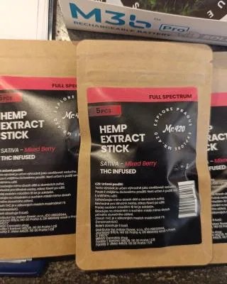 HEMP EXTRACT STICK SATIVA - MIXED BERRY, 5 KS