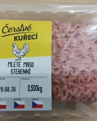 Čerstvé KUŘECÍ MLETÉ MASO STEHENNÍ