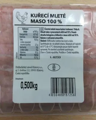 Čerstvé KUŘECÍ MLETÉ MASO STEHENNÍ