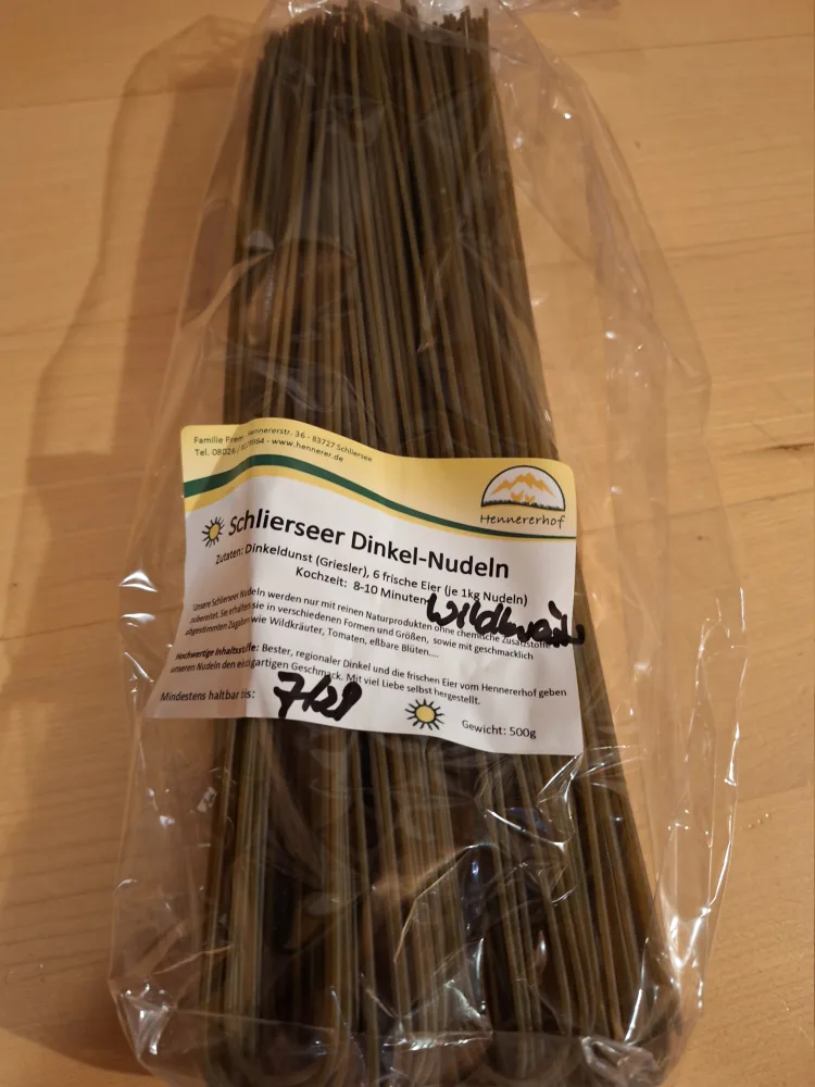 Dinkel Spaghetti mit Wildkräutern, 500 Gramm